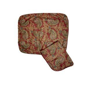 2 Vintage 1980s Springs Luxury Shams Pillowcases Bedding Red Paisley Pattern